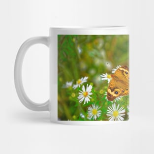 Moth Alighting on Flowers Mug